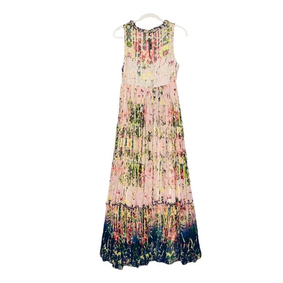 NWT Anthropologie Bhanuni by Jyoti Cydney Tiered Maxi Dress Beaded 2 Boho - Picture 4 of 14